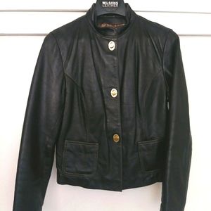 Vintage WILSON'S Leather JACKET, Deep Brown, Moto Style
